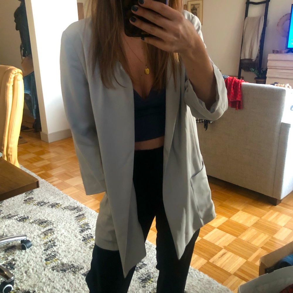 ZARA BASIC LONGLINE BLAZER (XSmall)
